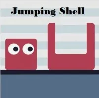 A vibrant image showcasing a snail shell bravely jumping across a colorful, whimsical landscape, showcasing the unique jumping shell gameplay.